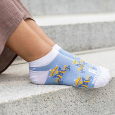 Marian Monogram No Show Socks - Small/medium